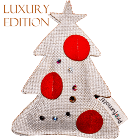 Profumatore albero di Natale beige con cristalli