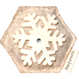 Profumatore fiocco di neve beige con Cristallo