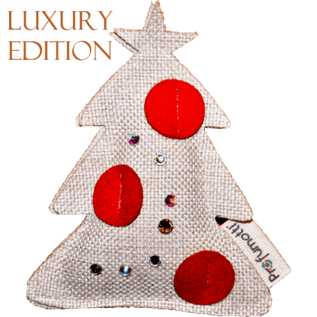Profumatore albero di Natale beige con cristalli