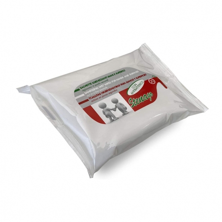 Salviette igienizzanti con antibatterico - 20pz