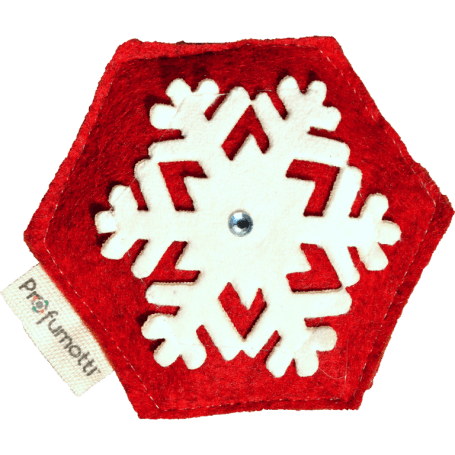 Profumatore fiocco di neve rosso con Cristallo