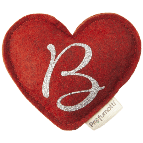 Heart diffuser with glitter letter B
