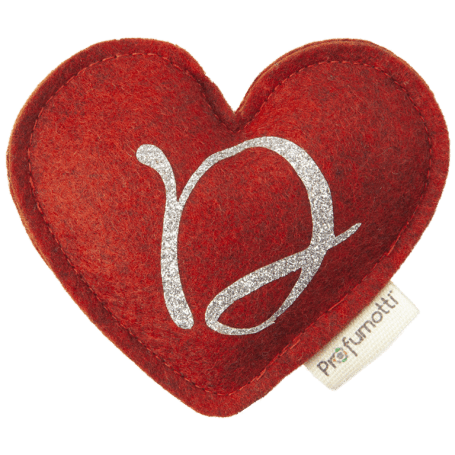 Heart diffuser with glitter letter D